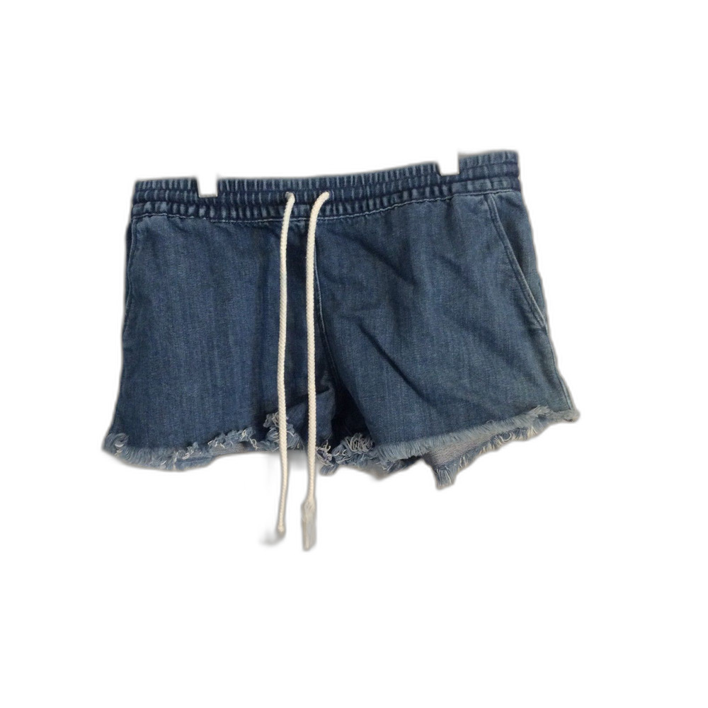 Aerie Raw hem cut off Soft Jean Shorts Rope tie S